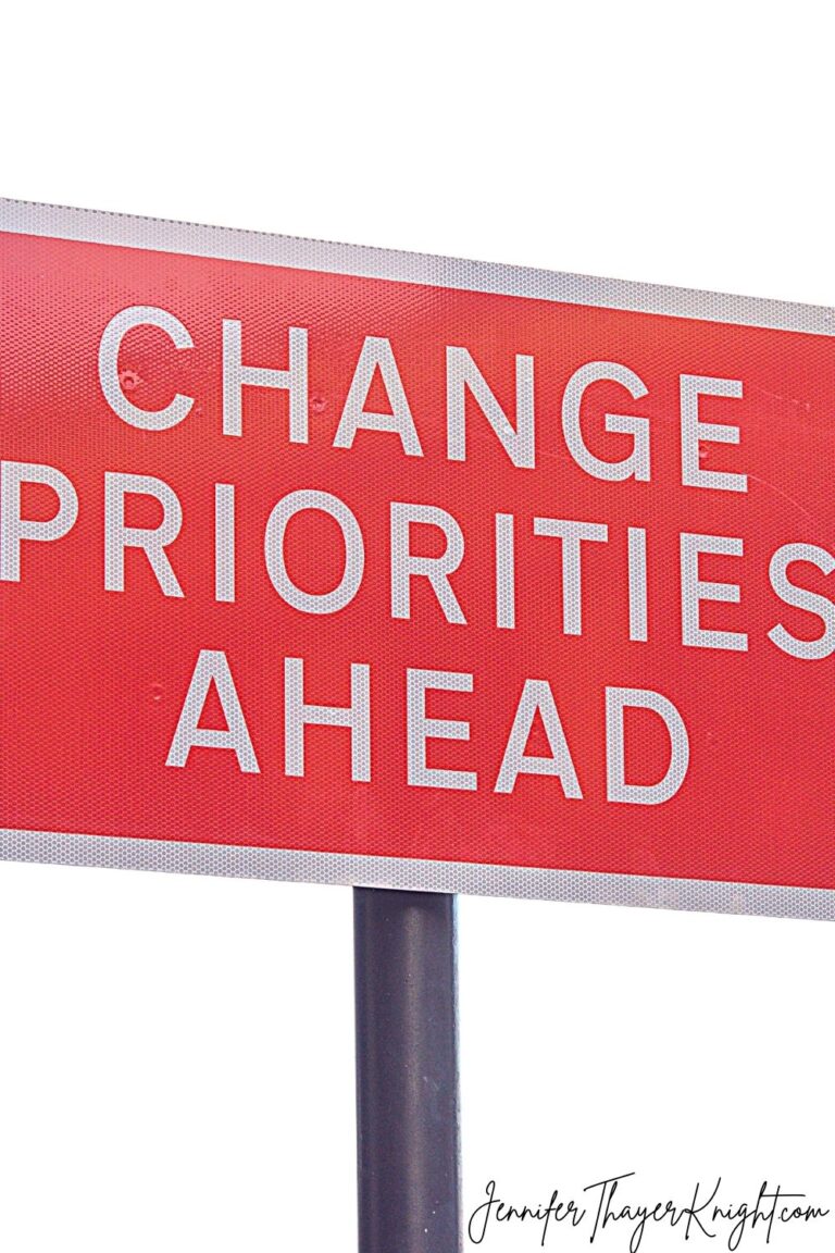 Change Priorities Ahead - British Road sign