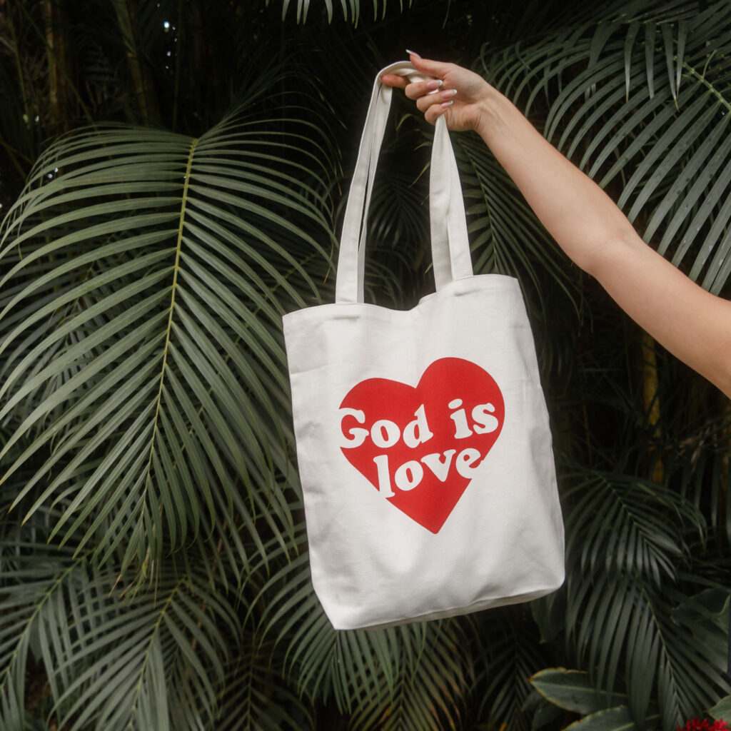 God is love tote bag