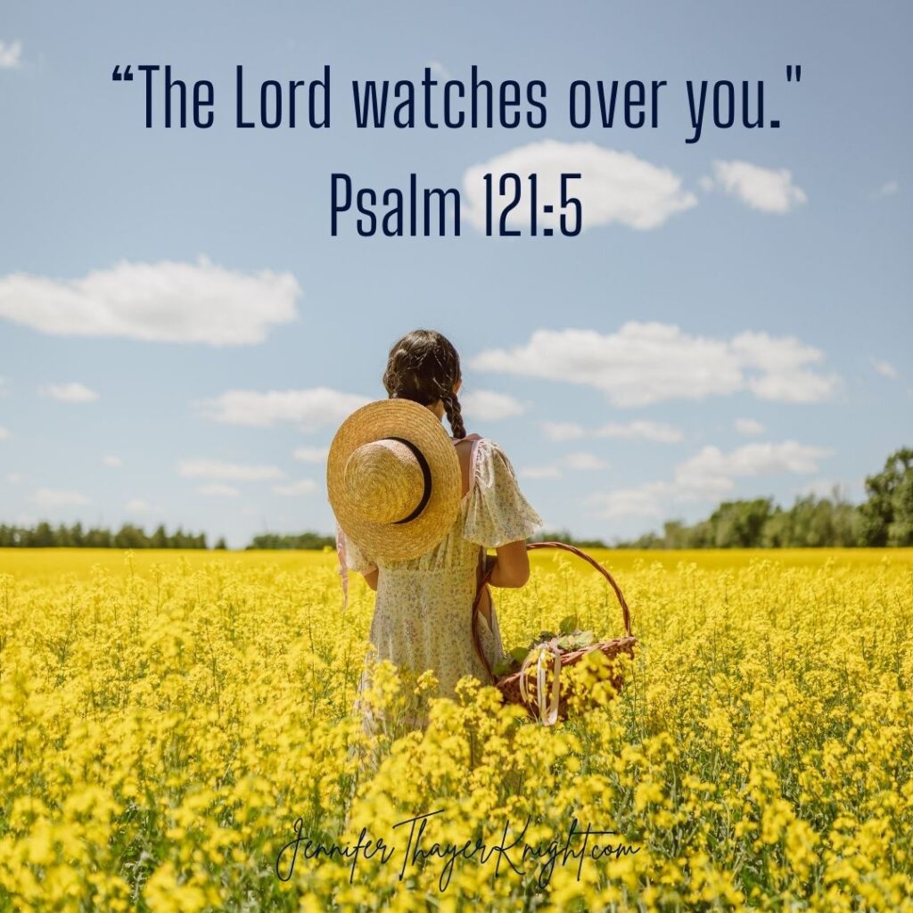 The Lord Watches Over You - Psalm 121:5 scripture image