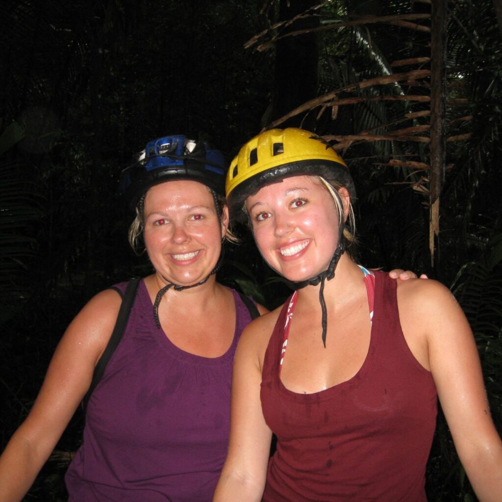 Jen and Lori biking