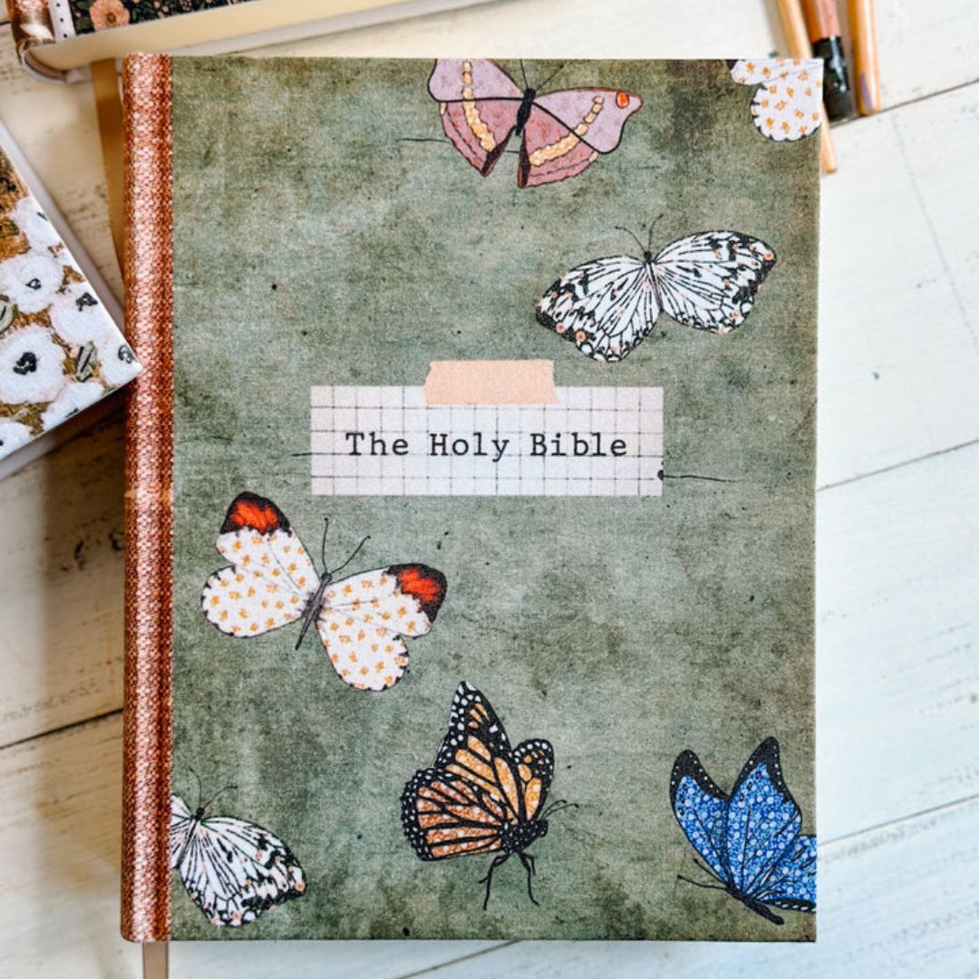 vintage butterfly Bible