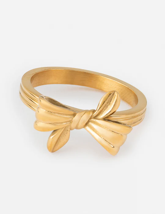 Elevated Faith Bow Gold RIng
